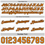 Custom Reversible Black White-Bay Orange Double Side Star Sublimation Basketball Suit Jersey