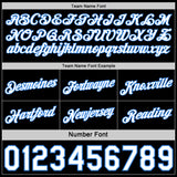 Custom Reversible Black White-Powder Blue Double Side Star Sublimation Basketball Suit Jersey