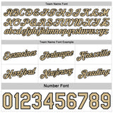 Custom Reversible Black Vegas Gold-White Double Side Star Sublimation Basketball Suit Jersey