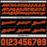 Custom Reversible Black Orange Double Side Star Sublimation Basketball Suit Jersey