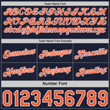 Custom Reversible Navy Orange-White Double Side Star Sublimation Basketball Suit Jersey