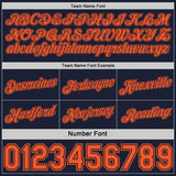 Custom Reversible Navy Orange Double Side Star Sublimation Basketball Suit Jersey
