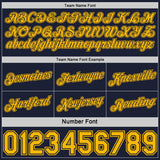 Custom Reversible Navy Gold Double Side Star Sublimation Basketball Suit Jersey