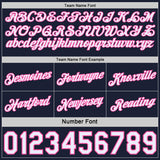 Custom Reversible Navy White-Pink Double Side Star Sublimation Basketball Suit Jersey