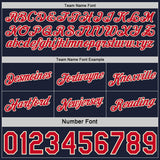 Custom Reversible Navy Red-Cream Double Side Star Sublimation Basketball Suit Jersey
