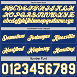 Custom Reversible Royal White-Gold Double Side Star Sublimation Basketball Suit Jersey