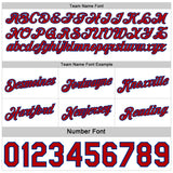 Custom Reversible Red White-Royal Double Side Star Sublimation Basketball Suit Jersey