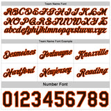 Custom Reversible Brown Orange-White Double Side Star Sublimation Basketball Suit Jersey