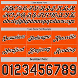 Custom Reversible Brown White-Orange Double Side Star Sublimation Basketball Suit Jersey
