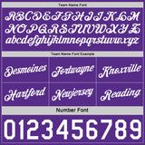 Custom Reversible Purple White Double Side Star Sublimation Basketball Suit Jersey