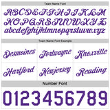 Custom Reversible Purple White Double Side Star Sublimation Basketball Suit Jersey