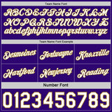Custom Reversible Purple White-Old Gold Double Side Star Sublimation Basketball Suit Jersey