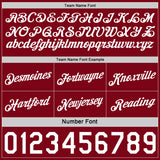 Custom Reversible Crimson White Double Side Star Sublimation Basketball Suit Jersey