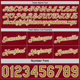 Custom Reversible Crimson Old Gold-White Double Side Star Sublimation Basketball Suit Jersey