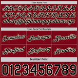 Custom Reversible Crimson Black-Cream Double Side Star Sublimation Basketball Suit Jersey