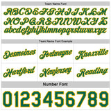 Custom Reversible Kelly Green Gold-White Double Side Star Sublimation Basketball Suit Jersey