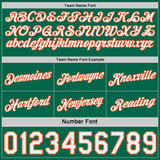 Custom Reversible Kelly Green White-Orange Double Side Star Sublimation Basketball Suit Jersey