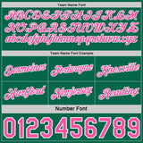 Custom Reversible Kelly Green Pink-White Double Side Star Sublimation Basketball Suit Jersey