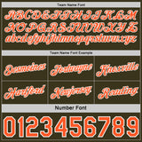 Custom Reversible Olive Orange-White Double Side Star Sublimation Basketball Suit Jersey