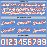 Custom Reversible Orange White-Lakes Blue Double Side Star Sublimation Basketball Suit Jersey