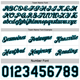 Custom Reversible Teal White-Black Double Side Star Sublimation Basketball Suit Jersey