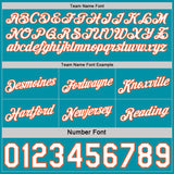 Custom Reversible Teal White-Orange Double Side Star Sublimation Basketball Suit Jersey
