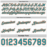 Custom Reversible Teal Orange-White Double Side Star Sublimation Basketball Suit Jersey