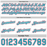 Custom Reversible Teal White-Red Double Side Star Sublimation Basketball Suit Jersey