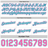 Custom Reversible Teal White-Pink Double Side Star Sublimation Basketball Suit Jersey