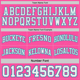 Custom Teal White-Pink Side Panel Geometric Chevron Reversible Double Side Sublimation Basketball Set Jersey