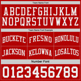 Custom Red-White Side Panel Geometric Chevron Reversible Double Side Sublimation Basketball Set Jersey