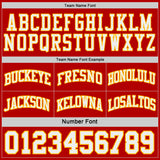 Custom Red White-Gold Side Panel Geometric Chevron Reversible Double Side Sublimation Basketball Set Jersey
