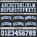 Custom Black White-Light Blue Side Panel Geometric Chevron Reversible Double Side Sublimation Basketball Set Jersey