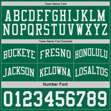 Custom Kelly Green-White Side Panel Geometric Chevron Reversible Double Side Sublimation Basketball Set Jersey