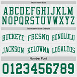 Custom Kelly Green-White Side Panel Geometric Chevron Reversible Double Side Sublimation Basketball Set Jersey