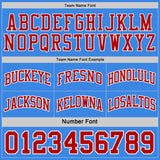 Custom Red White-Powder Blue Side Panel Geometric Chevron Reversible Double Side Sublimation Basketball Set Jersey