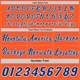 Custom Royal Orange-White Side Panel Stripe Geometric Triangle Gradient Dot Reversible Double Side Sublimation Basketball Set Jersey