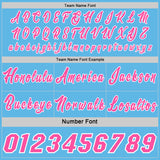 Custom Pink Sky Blue-White Side Panel Stripe Geometric Triangle Gradient Dot Reversible Double Side Sublimation Basketball Set Jersey