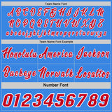 Custom Red Powder Blue-White Side Panel Stripe Geometric Triangle Gradient Dot Reversible Double Side Sublimation Basketball Set Jersey