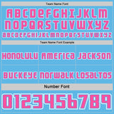 Custom Sky Blue Pink-White Side Panel Stripe Geometric V-Cut Color Block Reversible Double Side Sublimation Basketball Set Jersey