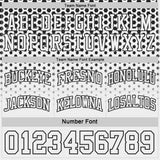 Custom Black-White Side Panel Stripe Gradient Geometric Honeycomb Reversible Double Side Sublimation Basketball Set Jersey
