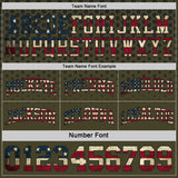 Custom Black Vintage USA Flag Olive-Cream Side Panel Stripe Gradient Geometric Honeycomb Reversible Double Side Sublimation Basketball Set Jersey