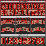 Custom Black Red-Cream Side Panel Stripe Gradient Geometric Honeycomb Reversible Double Side Sublimation Basketball Set Jersey