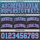 Custom Black Sky Blue-Pink Side Panel Stripe Gradient Geometric Honeycomb Reversible Double Side Sublimation Basketball Set Jersey