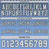 Custom Black White-Light Blue Side Panel Stripe Gradient Geometric Honeycomb Reversible Double Side Sublimation Basketball Set Jersey