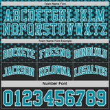 Custom Black Teal White Side Panel Stripe Gradient Geometric Honeycomb Reversible Double Side Sublimation Basketball Set Jersey