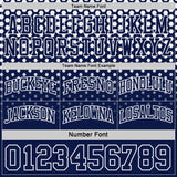 Custom Navy-White Side Panel Stripe Gradient Geometric Honeycomb Reversible Double Side Sublimation Basketball Set Jersey