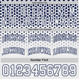 Custom Navy-White Side Panel Stripe Gradient Geometric Honeycomb Reversible Double Side Sublimation Basketball Set Jersey