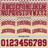 Custom Maroon-Cream Side Panel Stripe Gradient Geometric Honeycomb Reversible Double Side Sublimation Basketball Set Jersey