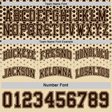 Custom Brown-Cream Side Panel Stripe Gradient Geometric Honeycomb Reversible Double Side Sublimation Basketball Set Jersey